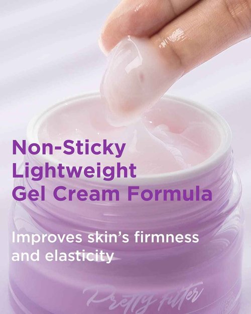 Touch in Sol Hydrating Face Moisturizer Gel Cream 1.76 oz. – Plumped Up Lightweight Day and Night Cream with Hyaluronic Acid and Collagen - Pretty Filter Waterful Glow Cream