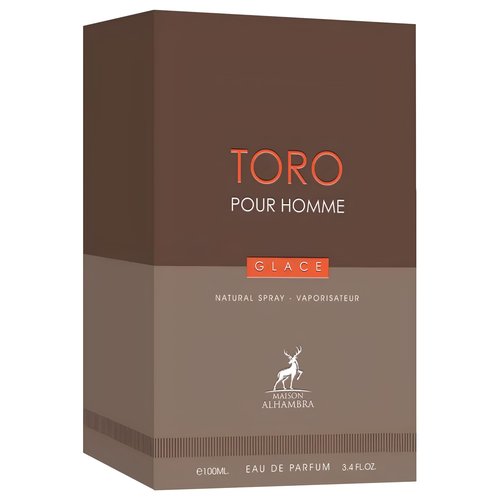 Maison Alhambra Toro Pour Homme Glace – Citrusy, Aromatic, Spicy, Woody – Eau de Parfum Spray Long-Lasting Fragrance for Men, 3.4 Ounce / 100 ml