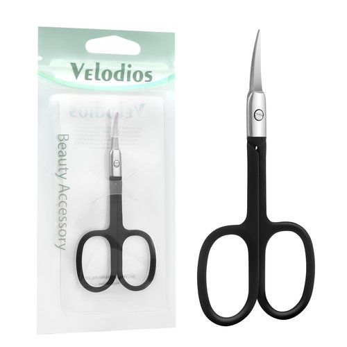 Velodios Nose Hair Trimmer for Women and Men, Premium Grooming Scissors with Curved Tip Clippers for Facial Hair,Eyebrow, Nose Hair, Mustache, Beard, Eyelashes, Ear
