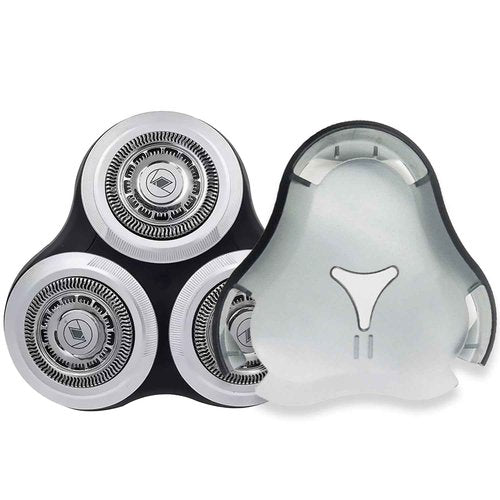SH90 Replacement Heads Compatible with Philips Norelco Series 9000/S8000/Shavers (SW9700/SW6700/S9XXX/S8XXX/S9311/S9721) - 1-Step Installation, Whole Head Includes Brush & Clip