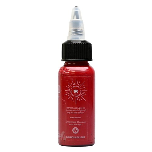 Radiant Colors Dark Red Tattoo Ink 1oz Bold Pigment Professional Quality Smooth Flow Long Lasting Formula