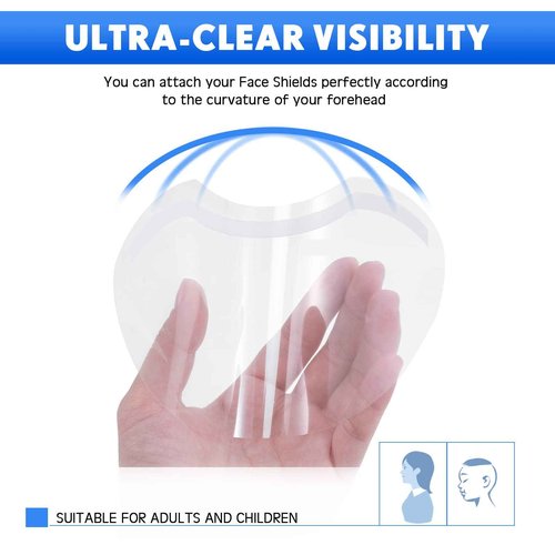 300 Pcs Makeup Shower Face Visors Permanent Microblading Supplies Disposable Plastic Shower Visor Clear Face Cover for Hairspray Salon Eyelash Extensions Eyelid Aftercare