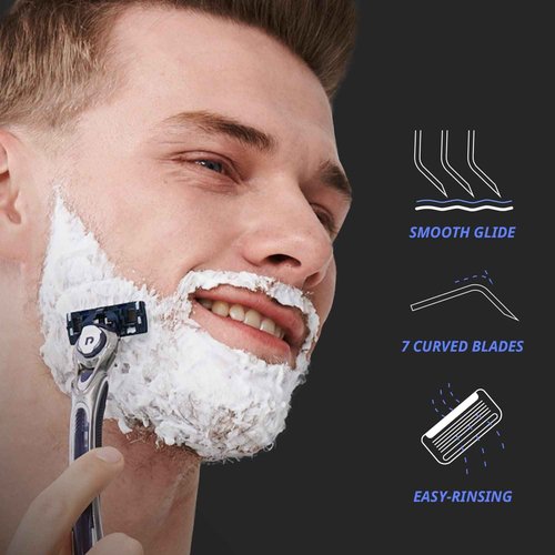 Dorco Pace 7 - World's First and Only Seven Blade Razor - 12 Cartridges (No Handle)