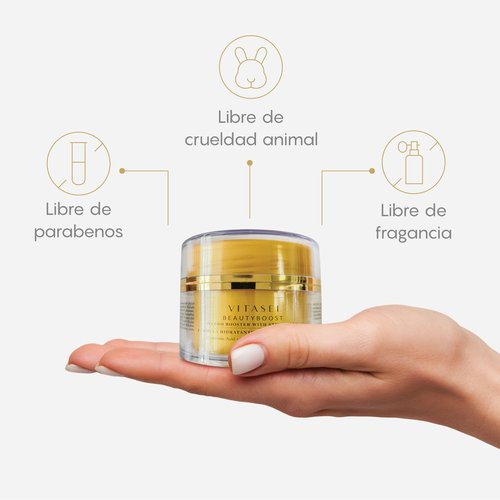 VITASEI Beautyboost Hydro Booster Anti-Aging Cream W/Hyaluronic Acid, Cotton Stem Cells, Squalane & Niacinamide- 1.7 Fl Oz Gel-Cream Moisturizer for Extra-Dry Skin, Skin Elasticity, Quick-Absorbing