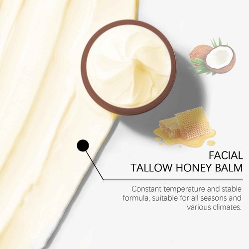 Beef Tallow for Skin,Tallow and Honey Balm,Tallow Face Moisturizer Beef Tallow for Face,Grass Fed Grass Finished Organic Faces Cream,Moisturizer,Body Lotion,Skin Care,Body Cream(2pcs)