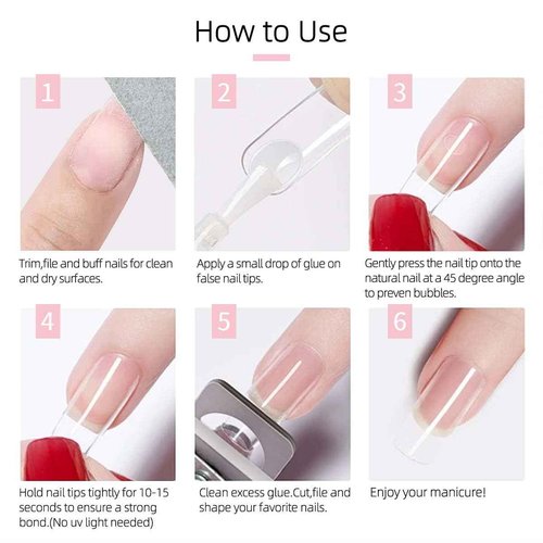30ML Super Strong Nail Glue for Press Ons, Fake Nail Tips, Acrylic Nails No Uv Light Needed Nail Bond Brush in Nail Glue for Press On Nails Long Lasting Nails Glues for Beginners DIY Home