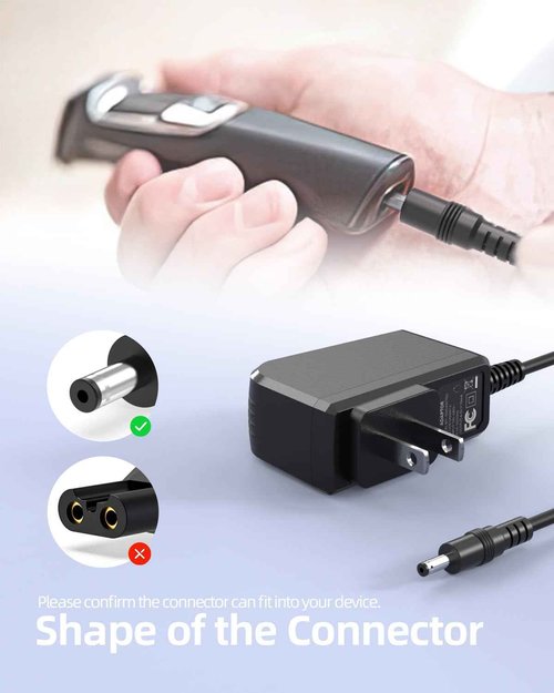 8V AC Charger Fit for Philips Norelco HQ840 Multigroom Series 3000 MG3750 MG3760 MG3750/6 MG3750/10 MG3750/50 MG3760/50 Shaver Power Cord Supply Adapter