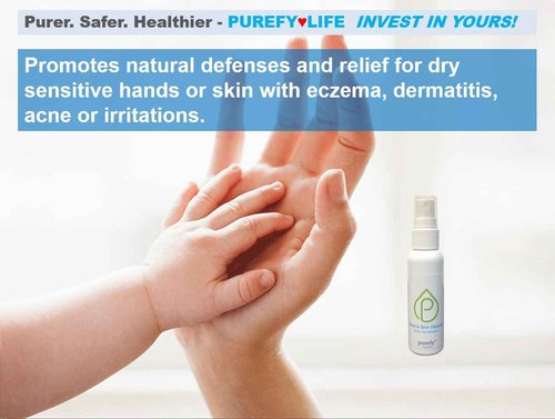 PUREFY Hand and Skin Cleanser (50ml, 6pk) - Hypoallergenic, Antimicrobial, Hypochlorous Technology, Great for Sensitive Skin; Promotes Natural Defense Against Eczema, Dermatitis, Acne.
