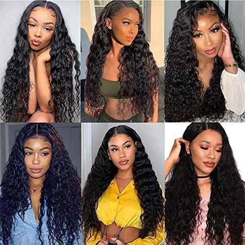 Deep Wave Bundles Human Hair #1B Deep Wave Bundles 16 18 20 inch Human Hair Bundle Wet and Wavy Bundle 300g
