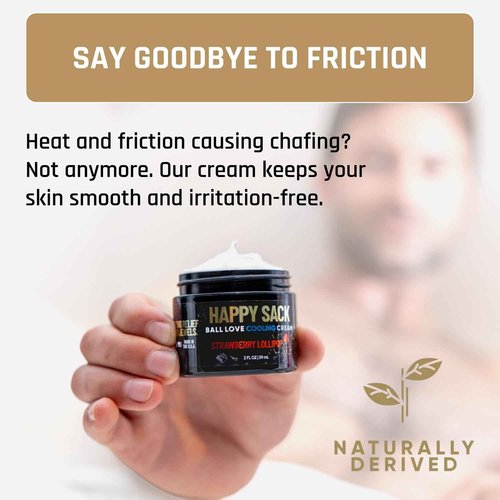 Derm Dude Happy Sack Ball Deodorant & Anti Chafing Cream for Men | Formulated With All-Natural DeoPlex for Odor Control | Aluminum Free Nut Love Cooling Cream - Coconut Rush & MVP Scent, 2 oz (2 Pack)