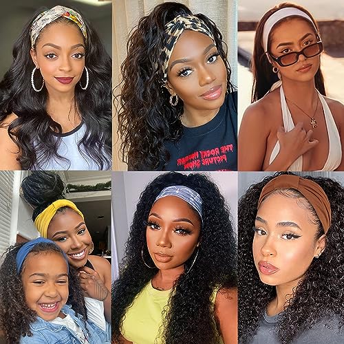 Xtrend 4 Pack Wide Headband Fashion Headbands Boho Elastic Knotted Non-slip Headband Suitable For Black Women Wigs Hair With Simple Headband Outdoor Yoga Sports Printing Hair Accessories