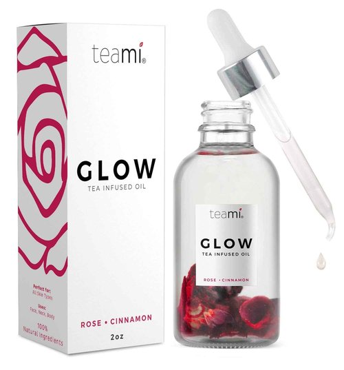 Teami Glow Jojoba Face Oil for Women with Coconut Oil, Camellia Seed & Vitamin E Oil for Skin - Facial Oil Cleanser for Sensitive, Normal, Oily & Dry Skin (2oz)