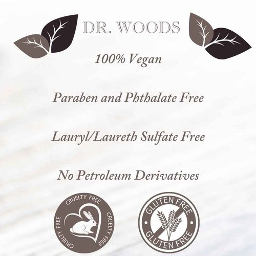 Dr. Woods Peppermint Liquid Castile Soap- Castile Soap with Pure Peppermint Oil, Body Wash for Men and Women, Contains Olive Oil, Natural Cleanser for Face, Hands, and Body - 32 Fl Oz, Pack of 2
