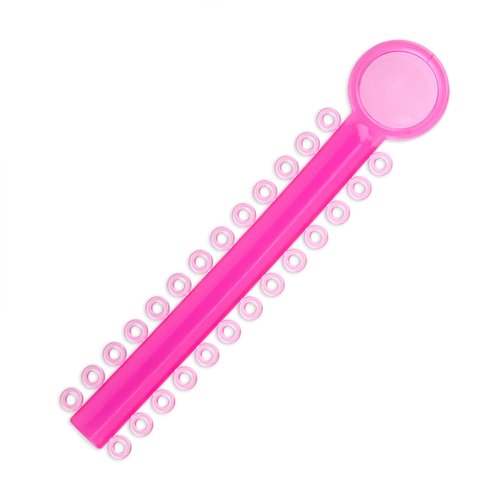 Practicon Orthodontic Ligature Ties, 1040 Elastic Bands for Braces, Elastomeric O-Rings, Rubber Bands for Brackets, Pink