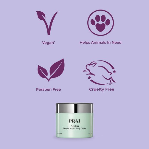 PRAI Beauty Ageless Crepe-Correct Body Creme - Anti-Aging and Anti-Wrinkle Body Cream for Crepe Skin - Body Skin Care Products for Ageless-Looking Skin - 4 Oz