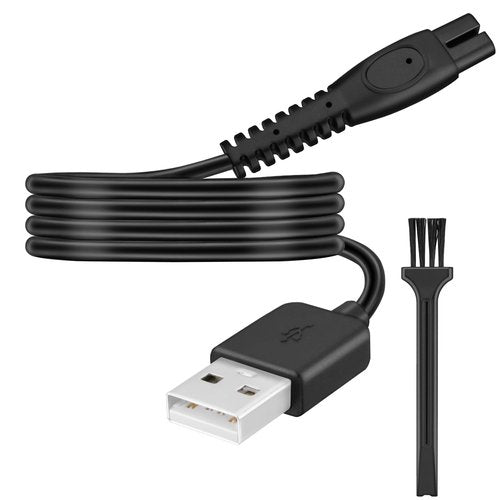 BENACES 3Ft Shaver Charger Cord, 2 Pack 5V Electric Shaver USB Charging Cable, 24AWG Trimmer Razor Power Cord with Fishbone-Reinforced Cable Boot Design, for Philips Norelco Shaver QP2724, QP2834