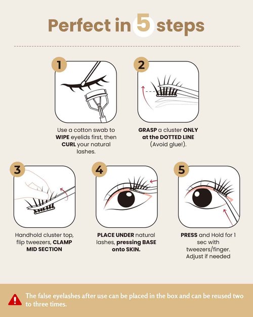Lashterally Self Adhesive Eyelashes Pre-glued Easy Removal 5D Double Dare Lash Clusters High Resilience Ultra Thin Lightweight Press on False Eyelashes 110 Clusters Lash Clusters Kit