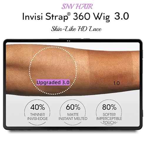 Hidden Strap 360 Skinlike HD Lace Front Wigs Human Hair Water Wave Glueless Wigs Pre Plucked Pre Cut Bleached Tiny Knots 220 Density Full Lace Frontal Wig with Invisible Drawstring Sung Fit 20inch