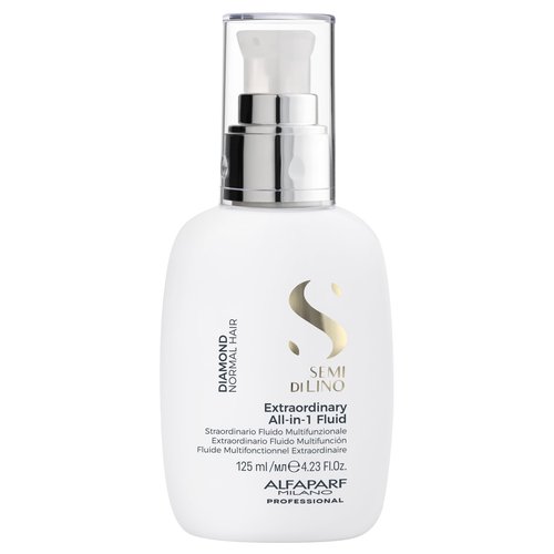 ALFAPARF MILANO Semi di Lino Diamond Extraordinary All-in-1 Leave-In Fluid with Thermal Protection - Detangles, Protects, Softens, Smooths, Controls, Seals Cuticles - Vegan Formula - 4.23 fl. oz.