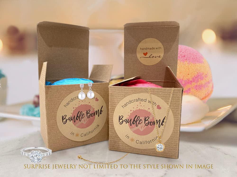 Ivy & Bauble Handmade Bath Bomb with Surprise Ring Inside | Fruity Punch Scent | Made in USA | No Paraben, No Preservatives, No Phosphate | Large 10 oz, Ring Size 9