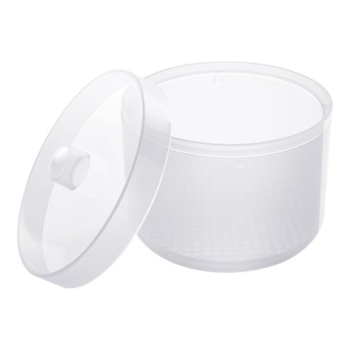 Nail Soaking Tray Box Cleaner Pot for Scissors Tweezers Nail Art Tools Manicure Soaking Tray Clean Box Nail Drill Bits Clean Box -Clear