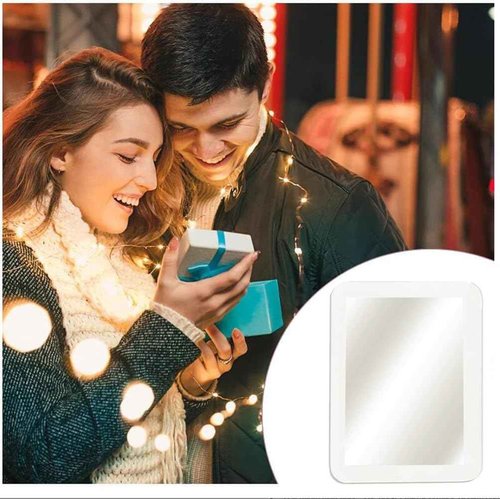 MIHAGUTY Magnetic Locker Mirror,5" x 7" Small Mirrors School Locker, Bathroom, Household Refrigerator, Locker Accessory, Office Cabinets, and Home (White)
