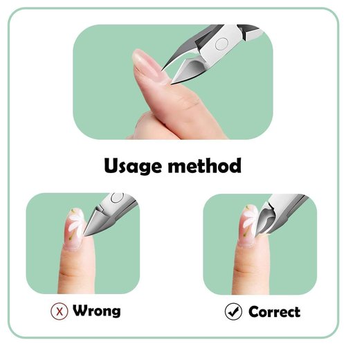 Criyar Fine Edge Cuticle Trimmer & Nippers, Scissor, Nail Clippers Silicone Handle Carbon Steel Nail Tools for Precise Removal, Durable Washable Cuticle Cutter & Remover (Rose-Color 1PC)