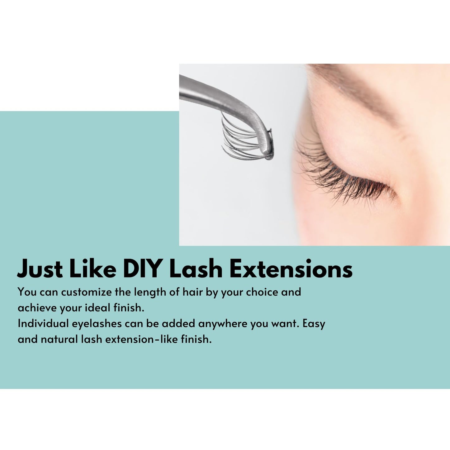 D-UP Individual Lash Extension, Quick Natural Look Volume False Eyelash Cluster, Fake Eyelashes All- Day Long Lasting Wear 120pc, 8mm/9mm/10mm/11mm, Japanese V Type Length, 05