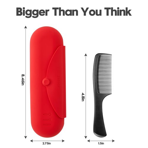 JASAQE Silicone Makeup Brush Holder, Large Travel Makeup Brush Case, Soft Portable Cosmetic Face Brushes Holder