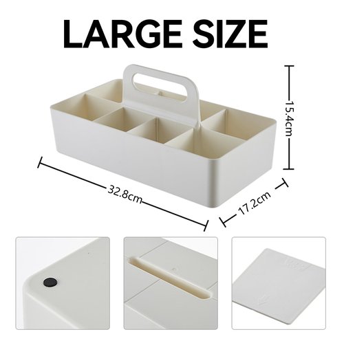 Bathroom Makeup organizer Countertop with Handle,Skincare Organizer Caddy for Vanity,Storage Box with Handle,Large Cosmetic Display case for Dresser,Large Size