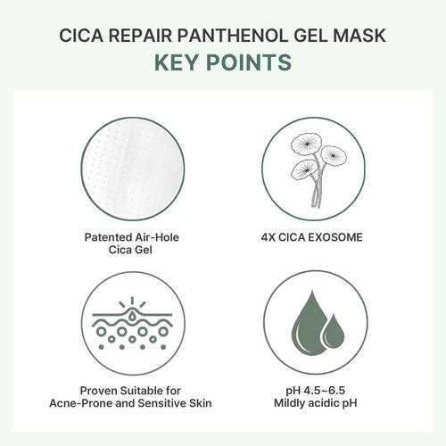 AROCELL Cica Hydrogel Mask 7 Facial Sheet with Panthenol & Centella Asiatica, Transparent Cooling Hydrogel Face Mask for Soothing Calming Hydrating Moisturizing Sensitive Skin Korean Skincare, 25gx7ea