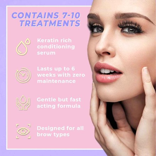 Lash Lift Kit & Brow Lamination Kit Bundle | Semi-Permanent Salon Grade Supplies for Perming, Curling, and Lifting Eyelashes | Professional DIY Eyebrow Lamination with Keratin Conditioning for Fuller,