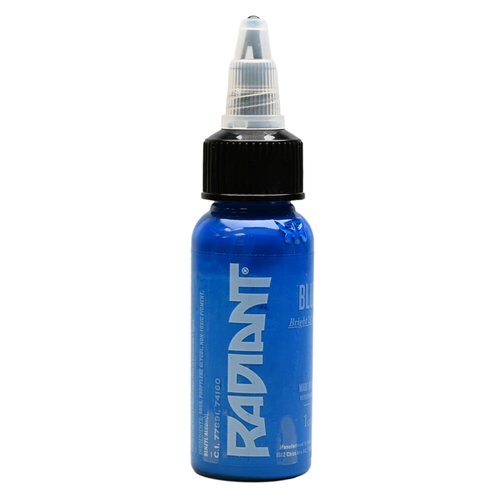 Radiant Colors Blue Tattoo Ink 1oz Bold Pigment Professional Quality Smooth Flow Long Lasting Formula