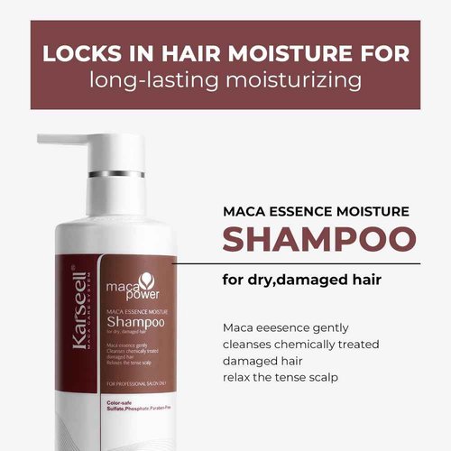 Karseell Combination set Repair Protein Cream Leave-In Conditioner Hair and Argan Oil Shampoo Extract Moisturizing Deep Repair Smooth Shampoo