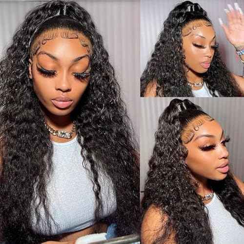 360 Deep Wave Full Lace Wig Human Hair 360 Deep Wave Human Hair Wig Full Lace Wet And Wavy 360 HD Lace Front Wigs Pre Plucked26 Inch