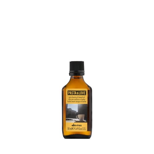 Davines Pasta & Love Men's Hydrating and Protective Pre-Shaving Plus Beard Oil, Weightless and Residue-Free, 1.69 fl. Oz.
