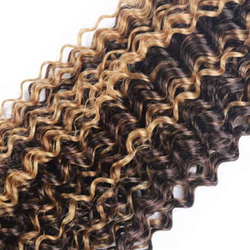 P427 Highlight Blonde Bundles Human Hair Brown Kinky Curly 3 Bundles 14 16 18 Inch Unprocessed Brazilian Virgin Remy Honey Blonde Bundle Kinky Curly Human Hair Extensions