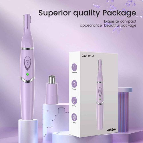Yinowt Ear and Nose Hair Trimmer for Women, 2025 Professional Painless 2 in 1 USB Rechargeable Eyebrow & Facial Hair Trimmer, Precision Tool with Powerful Motor and Dual-Edge Blades, IPX7 Waterproof