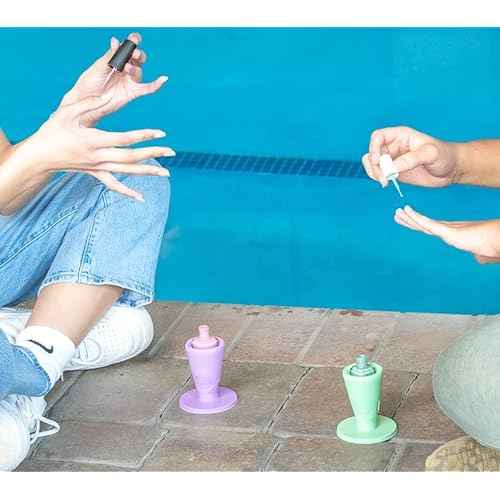 Tweexy Hinge Untippable Anti-Spill Nail Polish Holder | Smartgrip Suction Stand, Tilted for Fingernail Painting & Nail Art (Silver Sparkle)