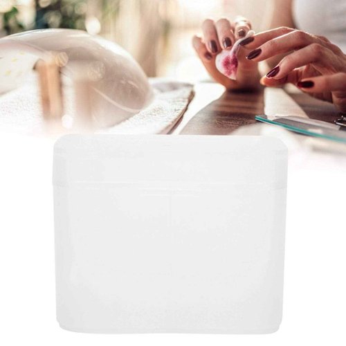 2 Grids Nail Storage Box Nail Polish Remover Pad Storage Container Cosmetic Storage Box Organizer Holder Cotton Film Box for Nail Tools, Cosmetics And Crafts Storage Boxes(Transparent)