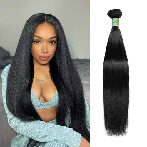 AnJudyReid Straight Hair Bundles 13A Brazilian Virgin Human Hair Bundles Straight 22 Inch 100% Unprocessed Virgin Hair Bundles Natural Black