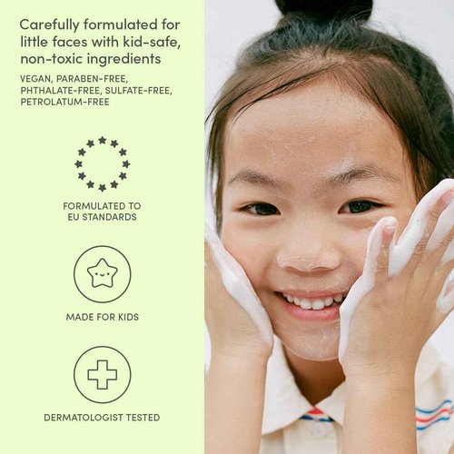 Evereden Kids Cloud Face Wash: Tropical Sorbet, 3.4 fl oz & Kids Face Cream: Cool Peach, 1.7 oz. | Creamy & Fun Skin Care for Toddlers | Easy-to-Use Face Wash & Cream | Non-toxic and Safe Skin Care