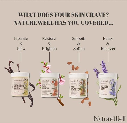 NATURE WELL Lavender Smooth & Soften Moisturizing Cream For Face, Body, & Hands, Calming & Soothing, Infused With Natural Oils & Extracts, Restores Skin Moisture Barrier, Pack of 2 (16 Oz Each)