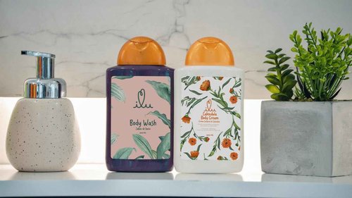 ILU Body Cream & Body Wash Bundle - Multi-Purpose Relief & Nourishment, Plant-Powered Hydration, Invigorating Cleansing, Soothes & Moisturizes, Normal Skin Types, pleasant aroma, 10 fl oz (Pack of 2)