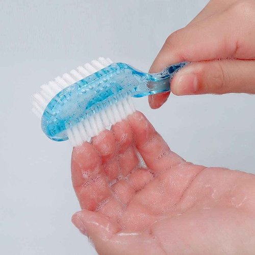 Xjinmin Two Sided Nail & Foot Cleaning Brush Set, Soft & Stiff Bristles, 8 PCS