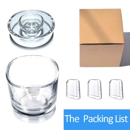 Mdforme Replacement Charger Glass Cup + Stand Bundle Kit for Philips Sonicare Charger Base HX9100 CBA1001 CBA2001 CBA3001, Charging HX9300 HX9900 Series Electric Toothbrush (Quality as Original)