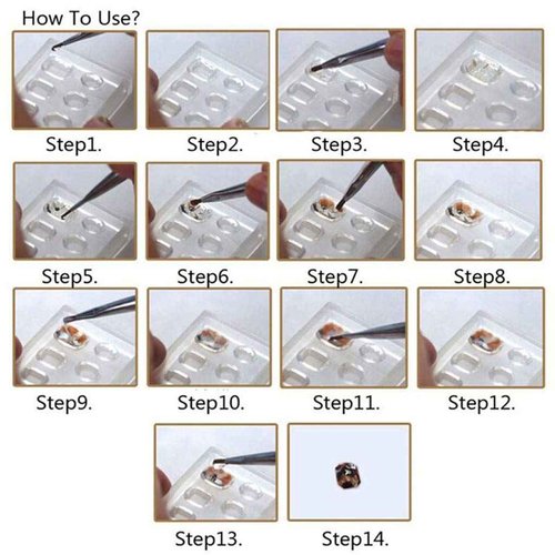 WEWIN loweyuiroy Nail Acrylic Molds Kit, 6 Pieces 3D Stereo Mini Flower Carving Mold Nail Art Mould Template Silicone Mold