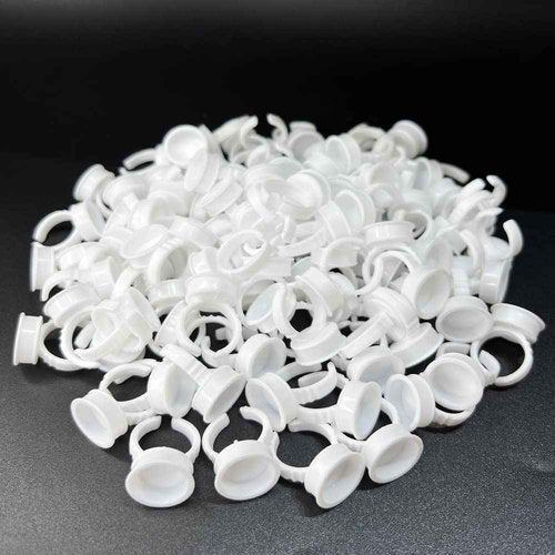 Tattoo Ink Caps Cups -100PCS Tattoo Rings Cups Disposable Tattoo Holder, Microblading Pigment Glue Rings Tattoo Ink Holder for Semi Permanent Makeup(Large)