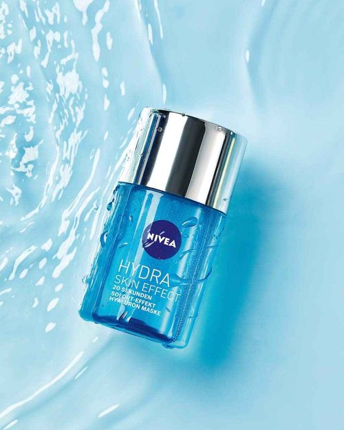 NIVEA Hydra Skin Effect 20 Seconds, Instant Effect Hyaluronic Mask, 100 ml, Face Mask for Preparing for Day and Night Cream, Mask with Pure Hyaluronic