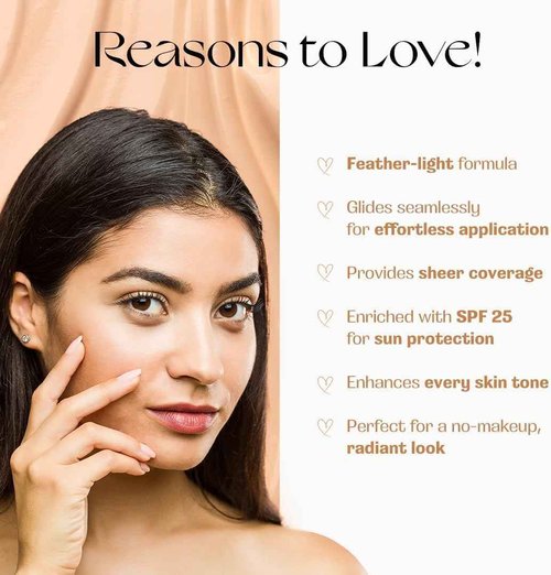 Nourish Mantra BB Cream with SPF 25 | Best For No-Makeup-Makeup Look | Enriched with Niacinamide & Aloe Vera | Suits All Skin Types | For Women | 15 ml